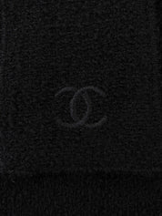 CCマーク刺繍ガウンジャケット ブラック