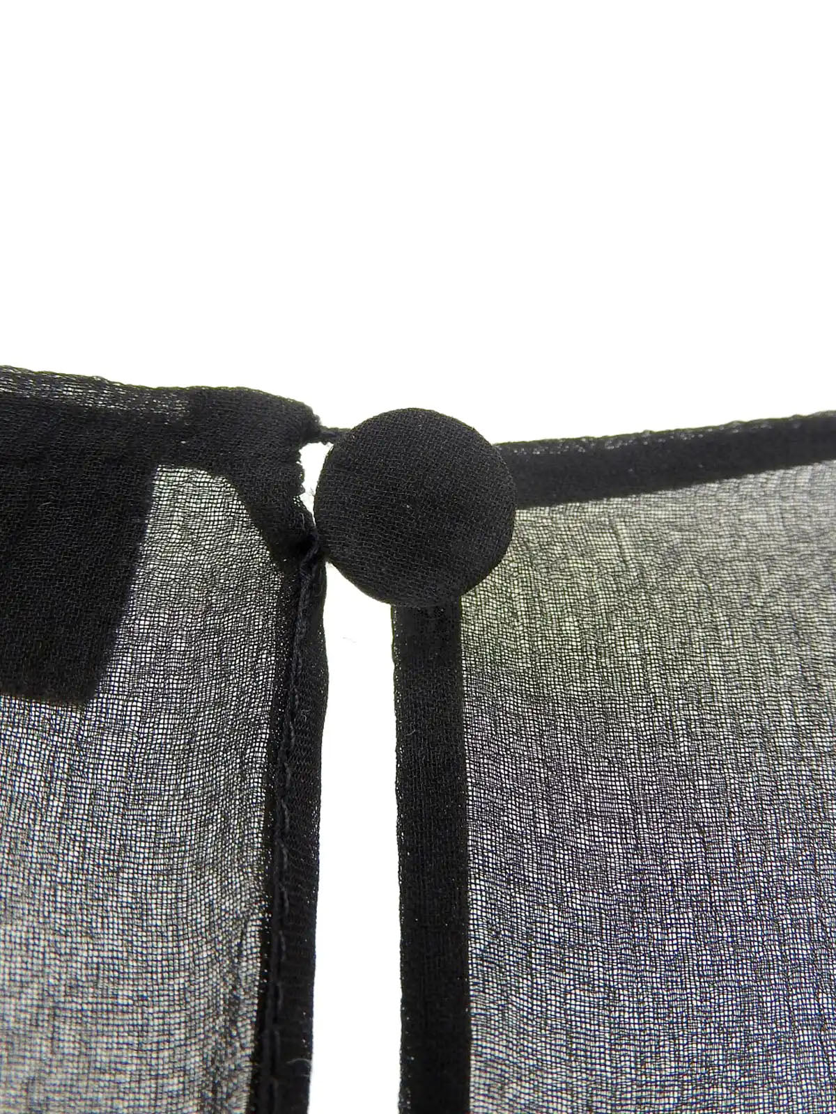 Mohair See-Through Combination Sleeveless Top in Black