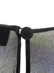 Mohair See-Through Combination Sleeveless Top in Black
