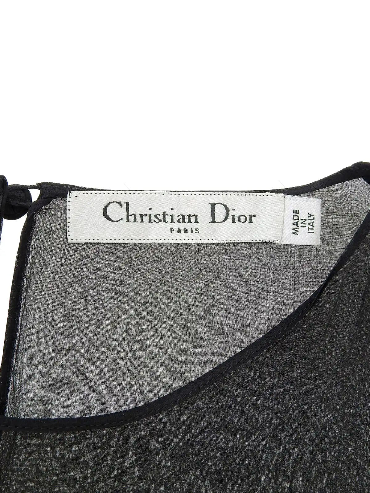 モヘアシースルーコンビノースリーブトップス ブラック