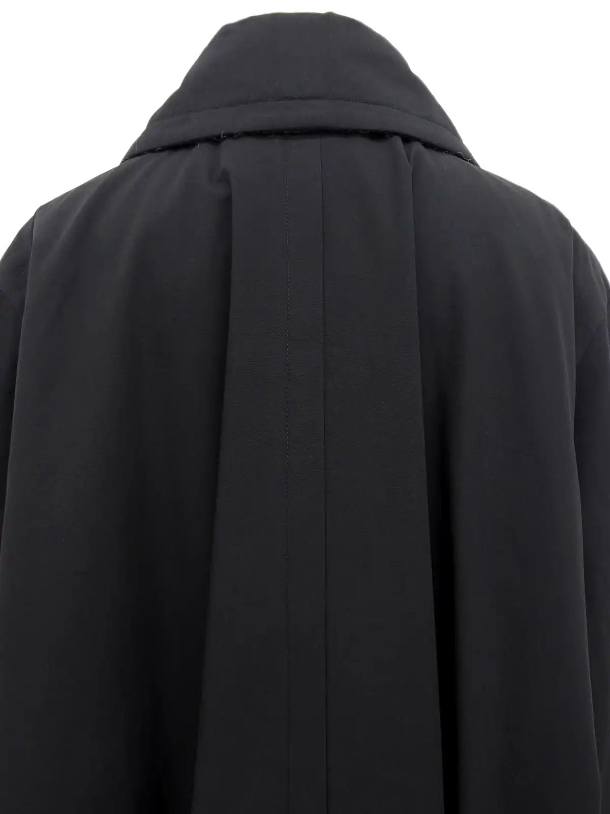 Logo Button Coat in Black