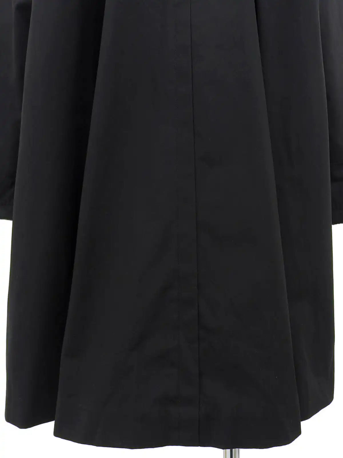 Logo Button Coat in Black