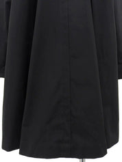 Logo Button Coat in Black