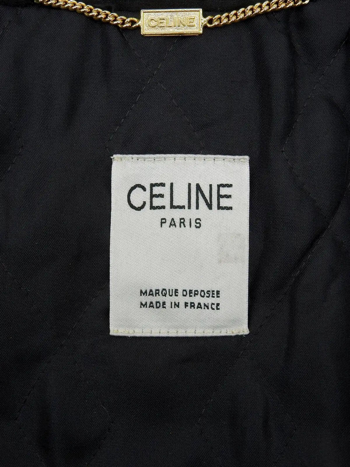 Logo Button Coat in Black