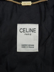 Logo Button Coat in Black