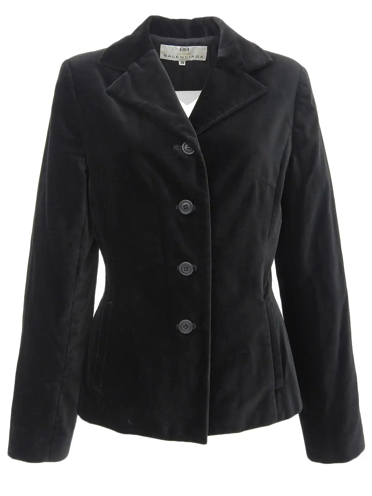 ベロアジャケット　ブラック