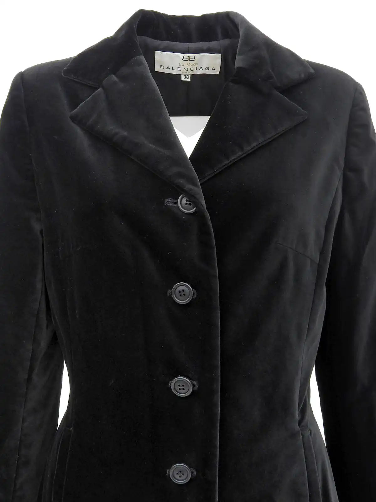 ベロアジャケット　ブラック