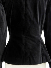 ベロアジャケット　ブラック