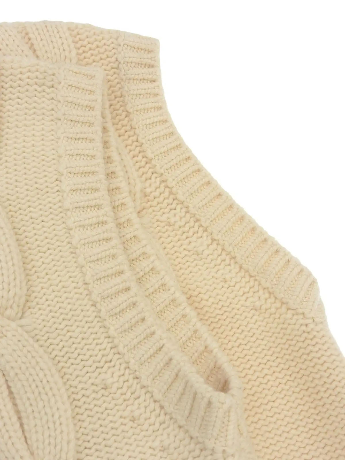 Cashmere logo belt knit dress in ivory