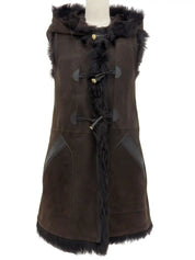 Reversible Mouton Vest Brown