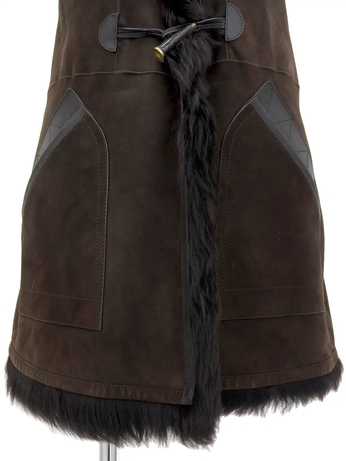 Reversible Mouton Vest Brown