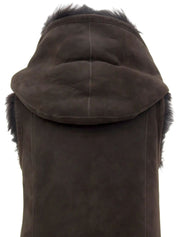Reversible Mouton Vest Brown