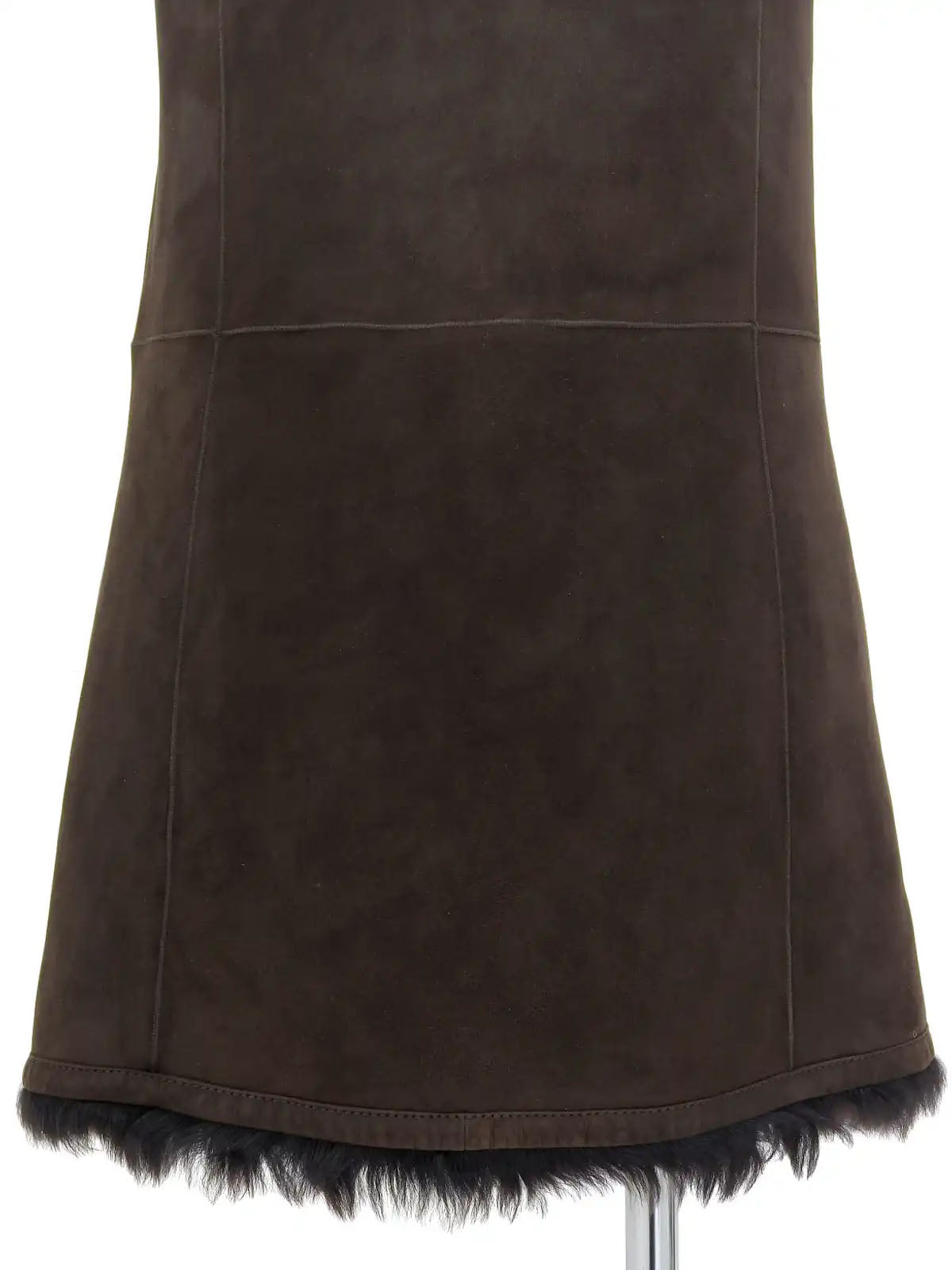 Reversible Mouton Vest Brown