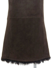 Reversible Mouton Vest Brown
