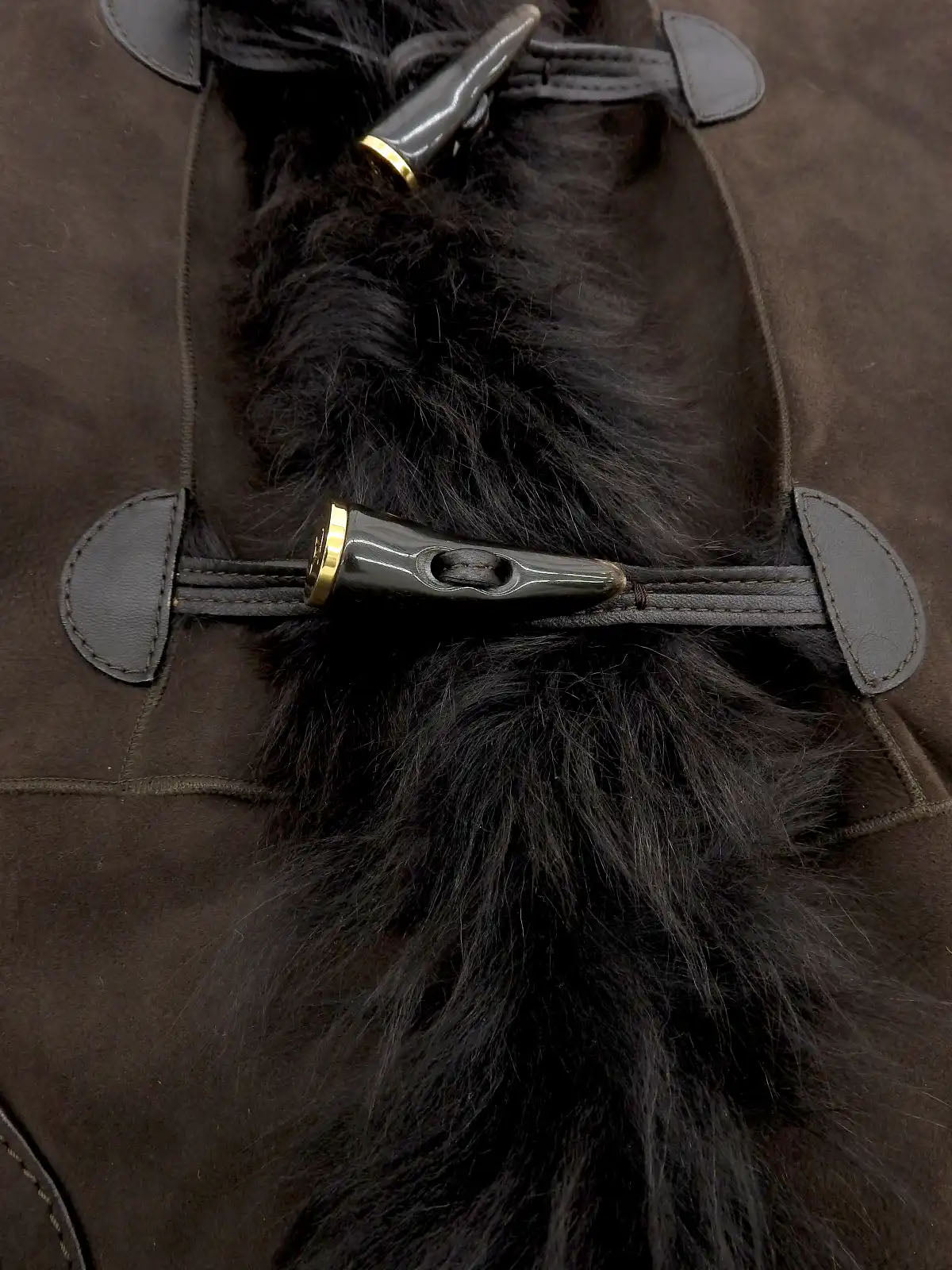 Reversible Mouton Vest Brown