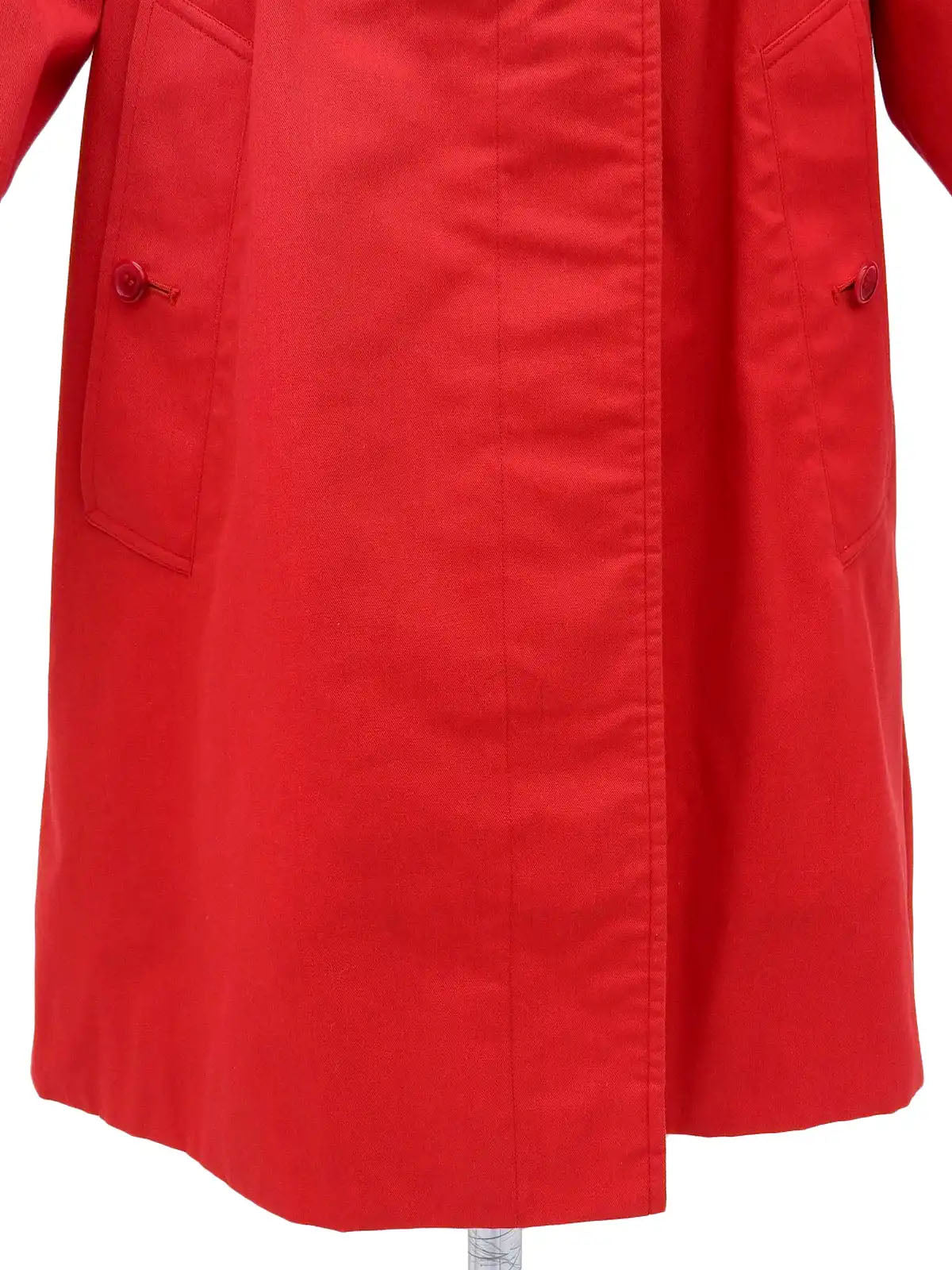 ステンカラーコート レッド