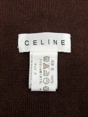 羊毛标志围巾 棕色/蓝色