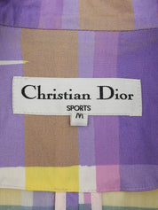 チェックパターンクリアボタンセットアップ ピンク/パープル/マルチ