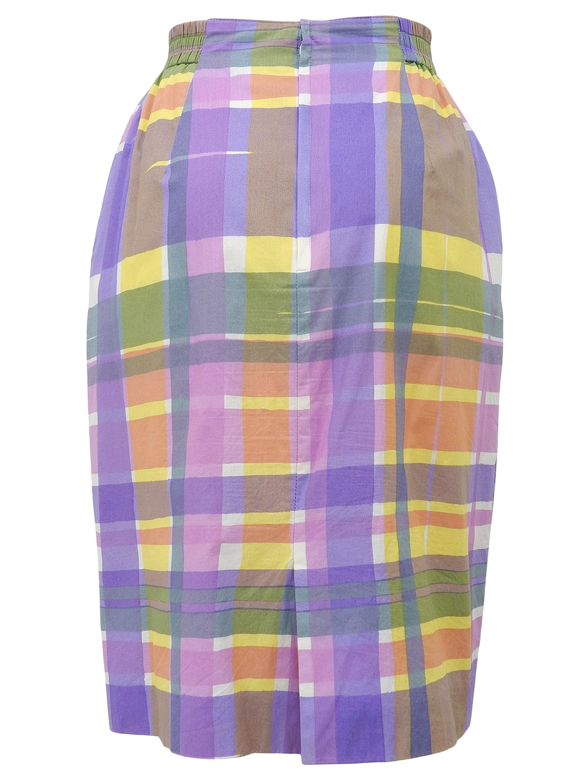 チェックパターンクリアボタンセットアップ ピンク/パープル/マルチ