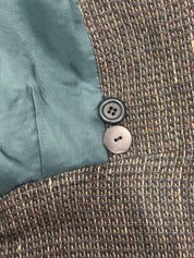 Wool logo stand collar blouson green