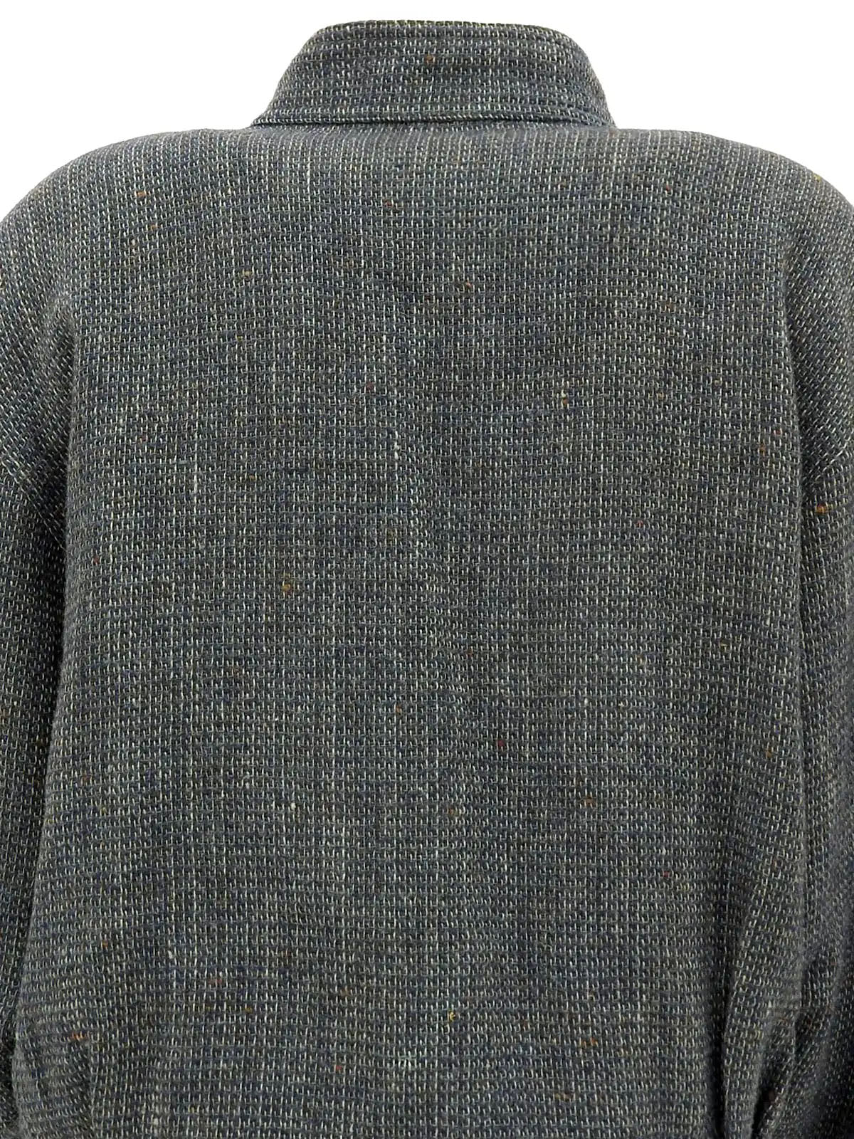Wool logo stand collar blouson green