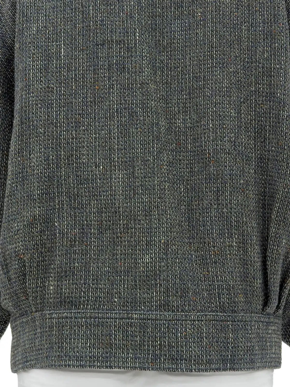 Wool logo stand collar blouson green