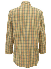 Nova Check Logo Embroidered Long Sleeve Shirt in Beige/Multi