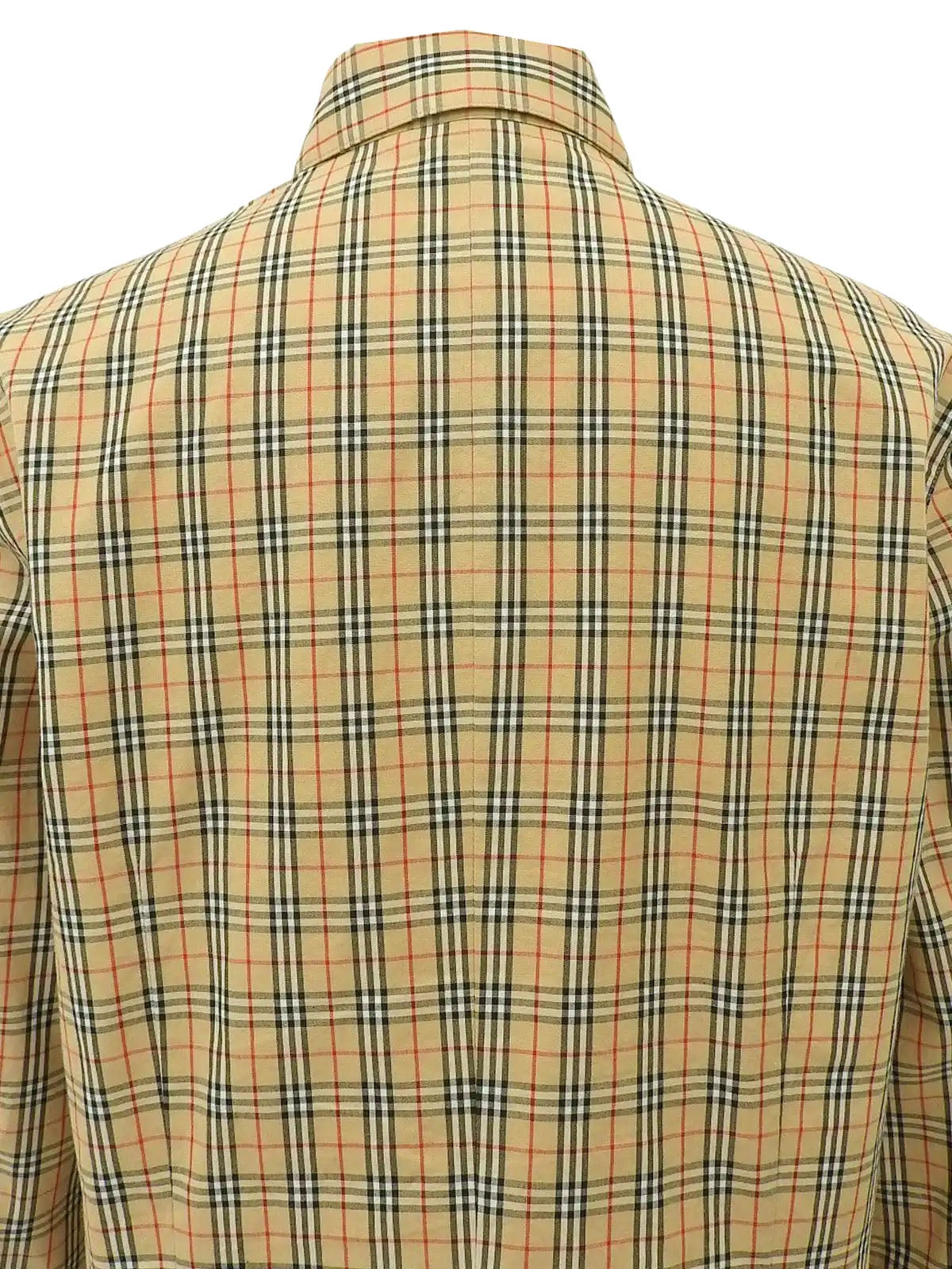 Nova Check Logo Embroidered Long Sleeve Shirt in Beige/Multi
