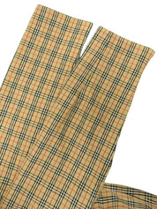 Nova Check Logo Embroidered Long Sleeve Shirt in Beige/Multi