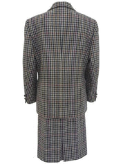 ハウンドトゥースパターンセットアップ　グレー／マルチ