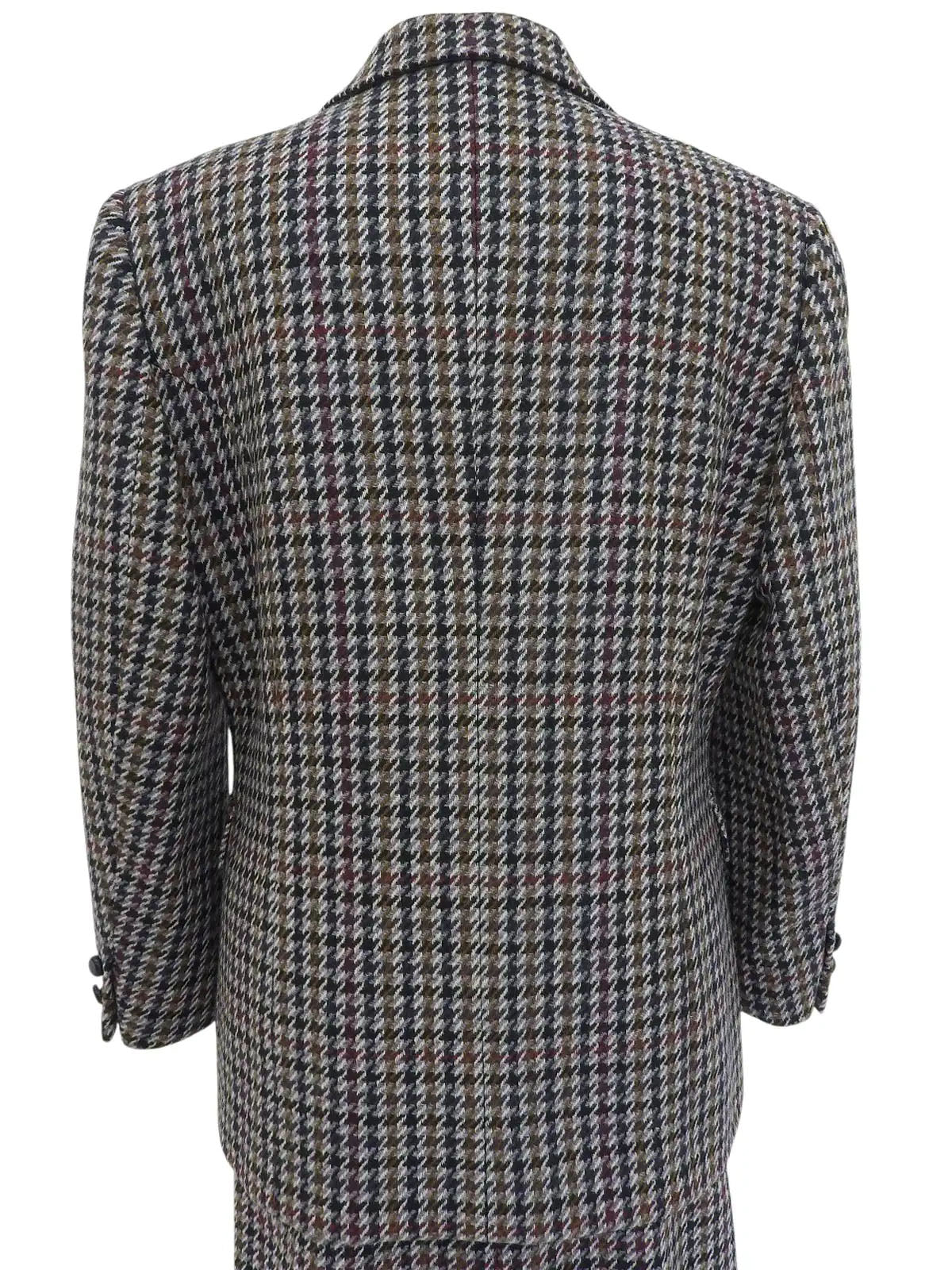 ハウンドトゥースパターンセットアップ　グレー／マルチ