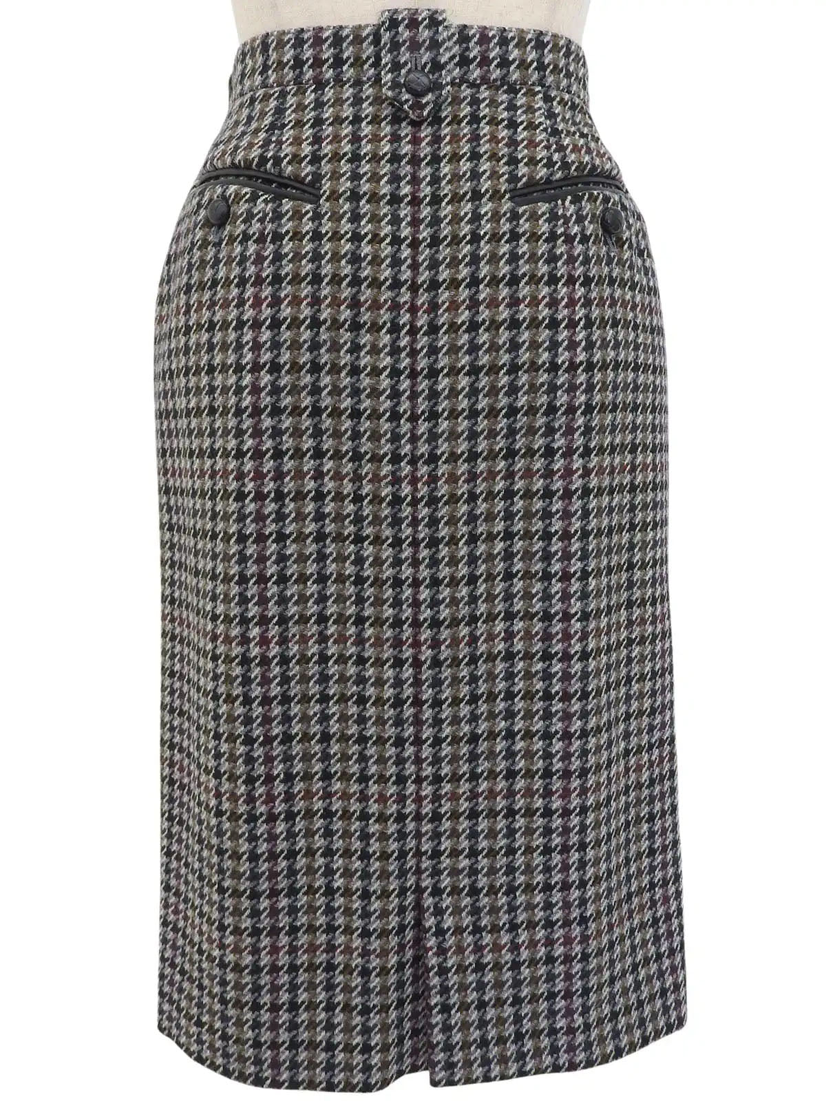 ハウンドトゥースパターンセットアップ　グレー／マルチ