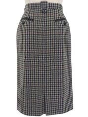 ハウンドトゥースパターンセットアップ　グレー／マルチ