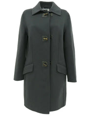 ガンチーニプレートロングコート　ダークグレー