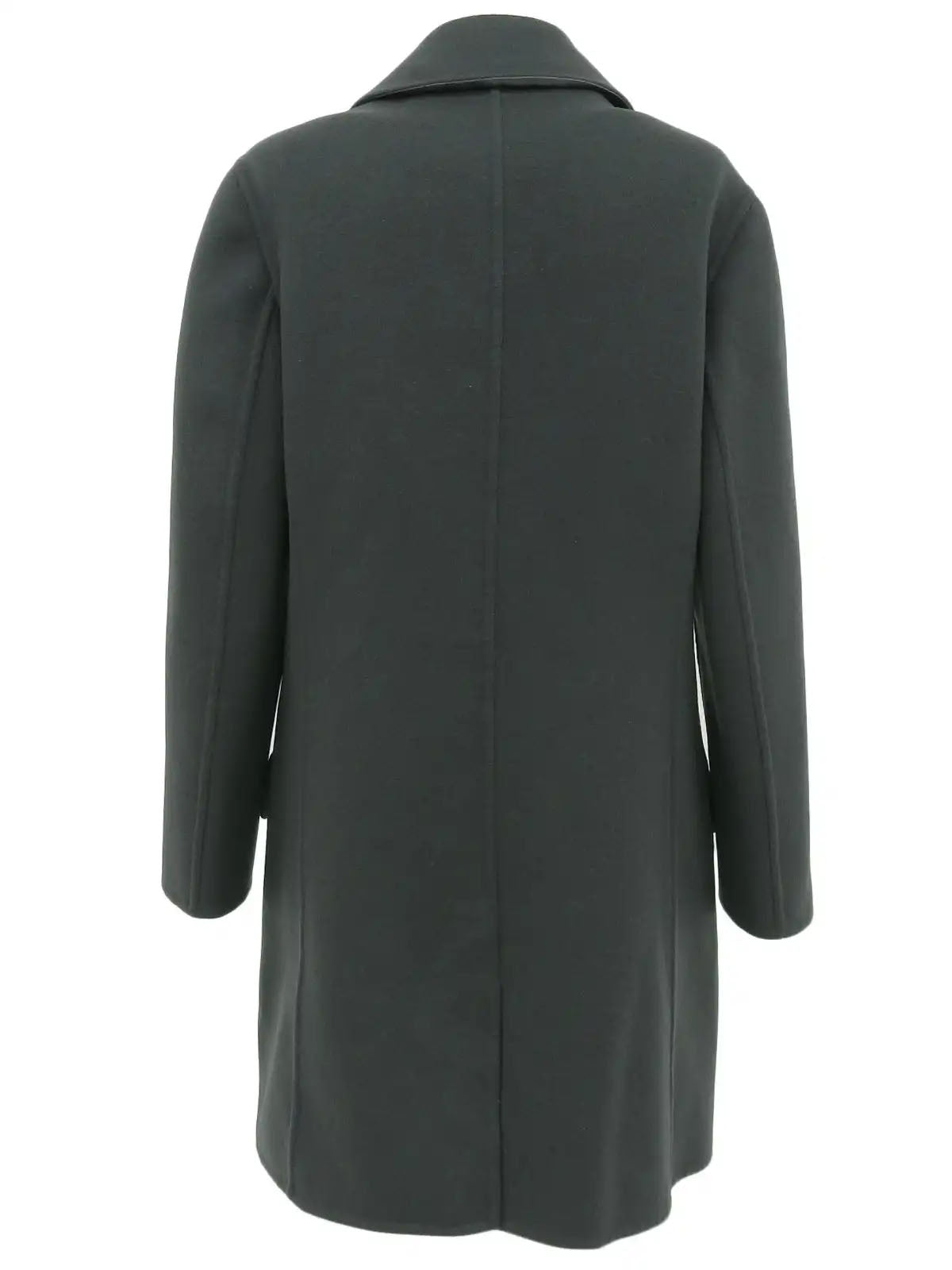 ガンチーニプレートロングコート　ダークグレー