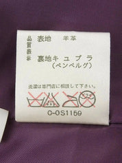 レザーノーカラーセットアップ パープル