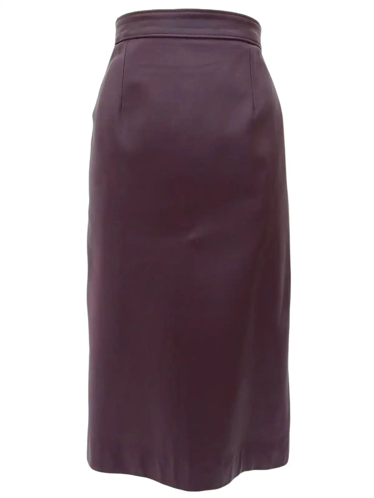 Real Leather Collarless Set Up in Purple