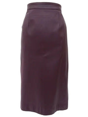 Real Leather Collarless Set Up in Purple
