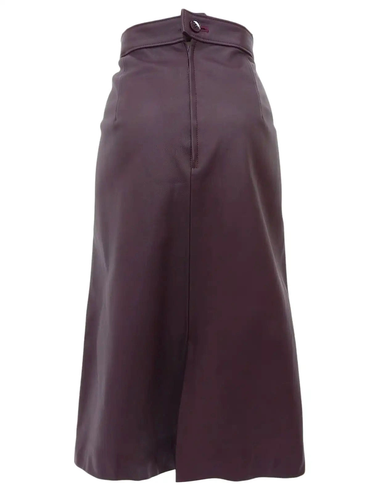 レザーノーカラーセットアップ パープル