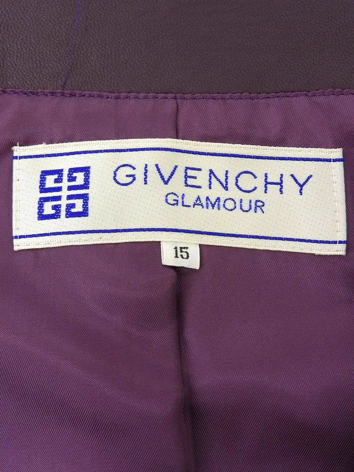 レザーノーカラーセットアップ パープル