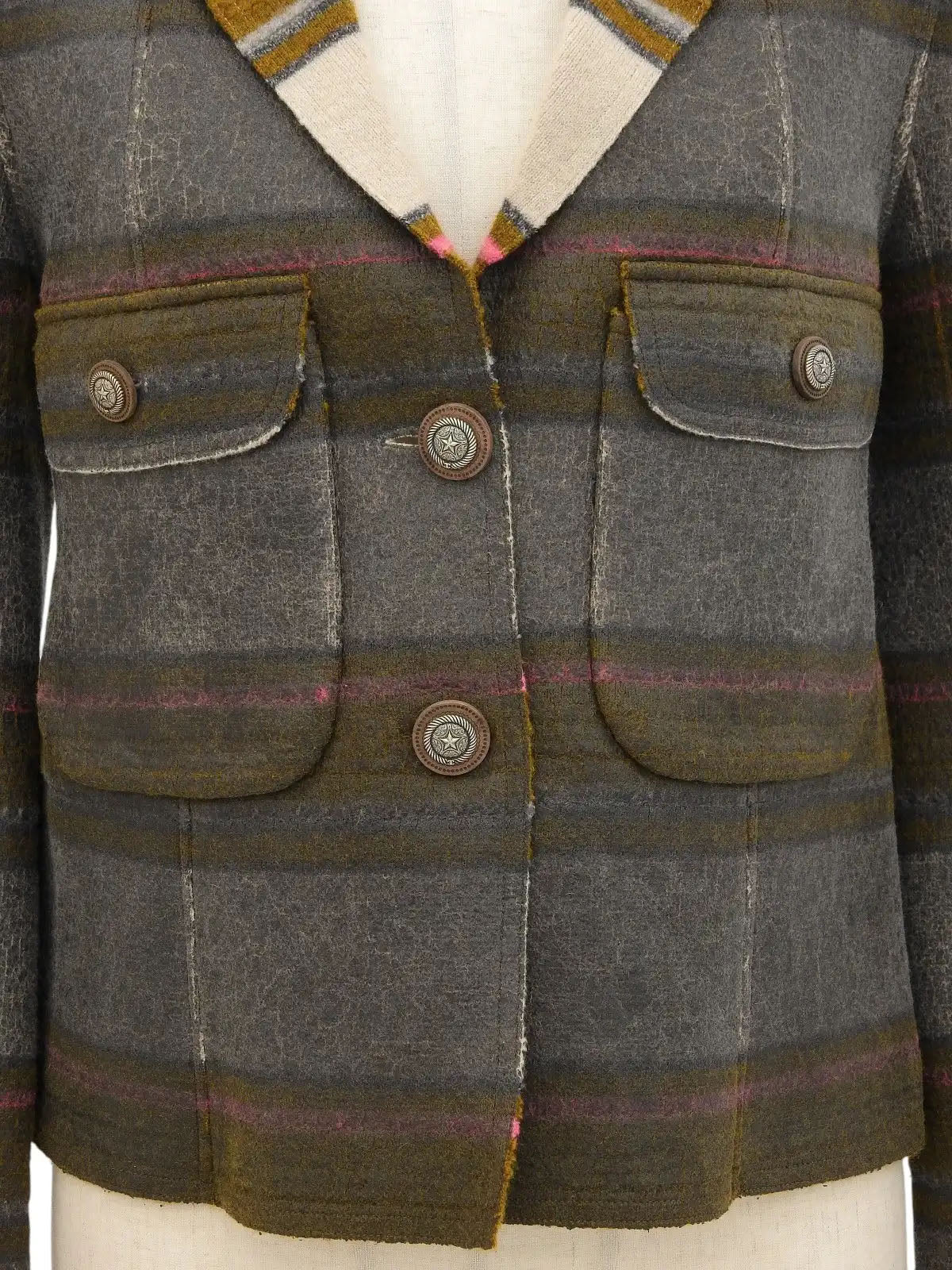 Cashmere Striped Jacket in Multi