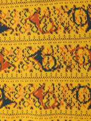 Design Pattern Long Sleeve Knit Sweater in Mustard/Multi