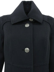 2009 Wool 4CC Mark Button Coat, Charcoal Gray