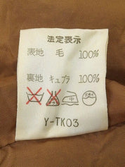 ウールチェックパターンセットアップ キャメル/ブラウン