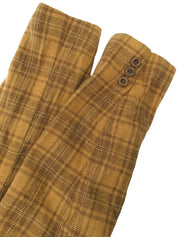 Wool Check Pattern Set in Camel/Brown