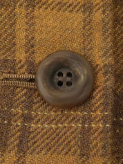 ウールチェックパターンセットアップ キャメル/ブラウン