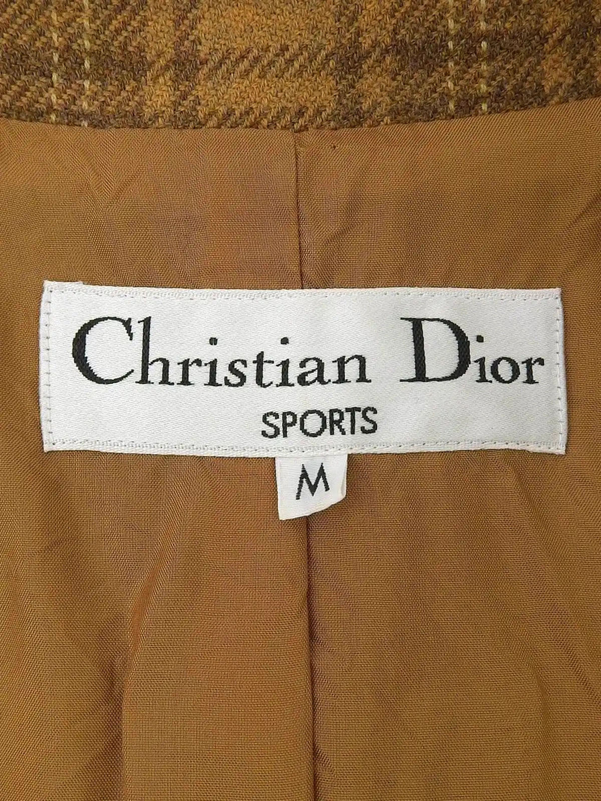 ウールチェックパターンセットアップ キャメル/ブラウン