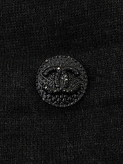 2009年製 カシミアCCマークボタンジレ ブラック