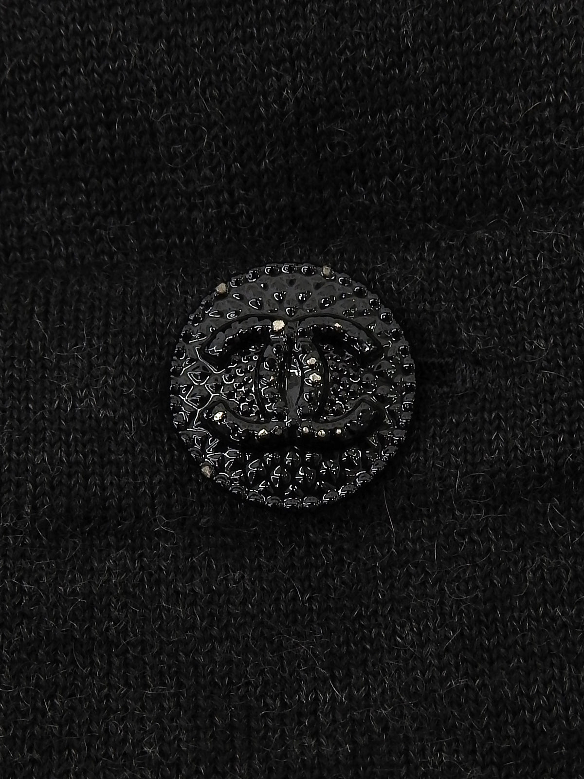 2009年製 カシミアCCマークボタンジレ ブラック