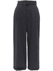 CCマークボタンワイドパンツ　グレー